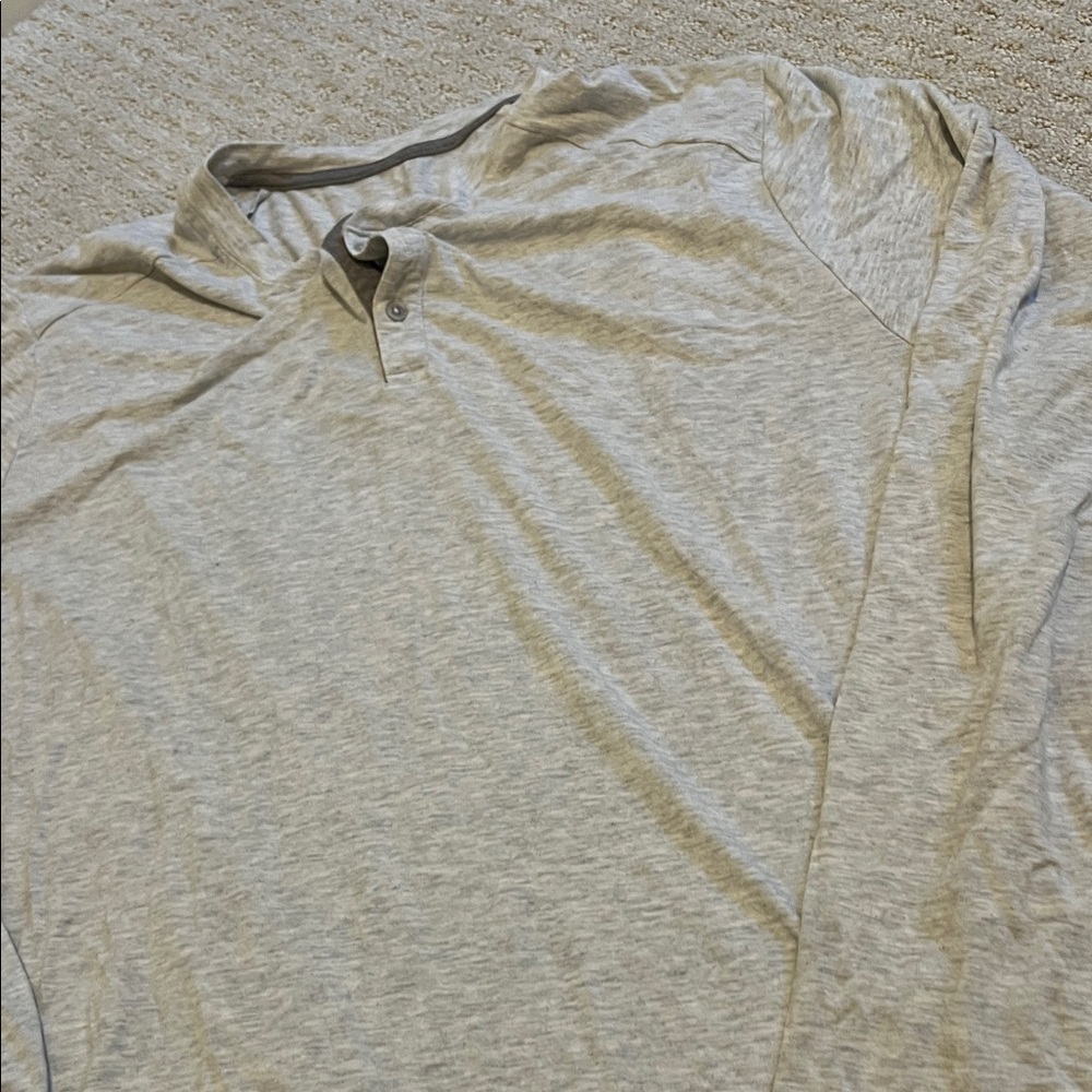 The Southern Shirt Company Light Gray Long Sleeve Henley - Picture 3 of 4